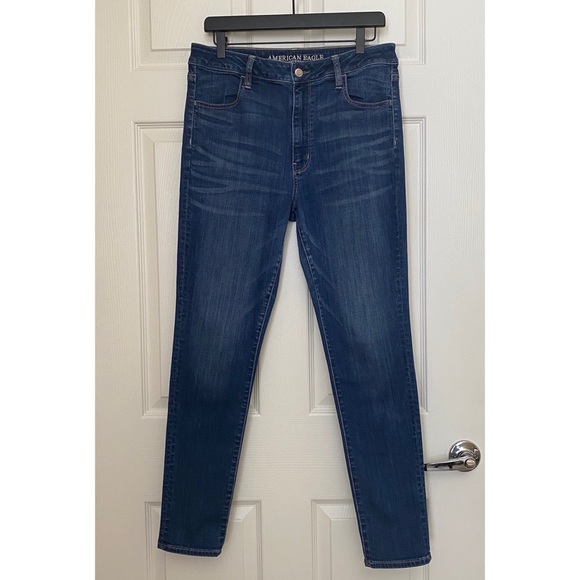 American Eagle Dark Wash Super Hi Rise Jeggings - Picture 10 of 11